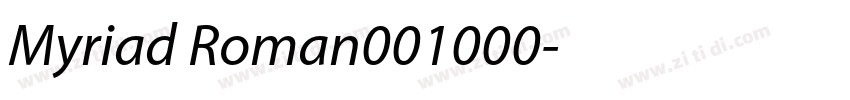 Myriad Roman001000字体转换